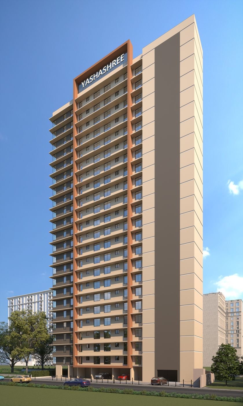 Day render of the tower from the road side